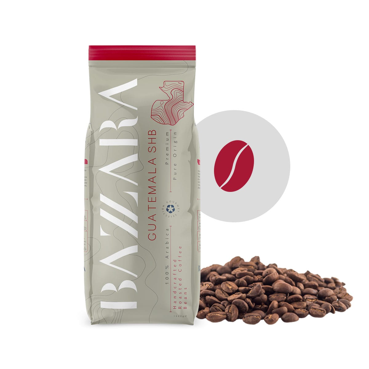 Bazzara Guatemala SHB cafea boabe de origine 1 kg