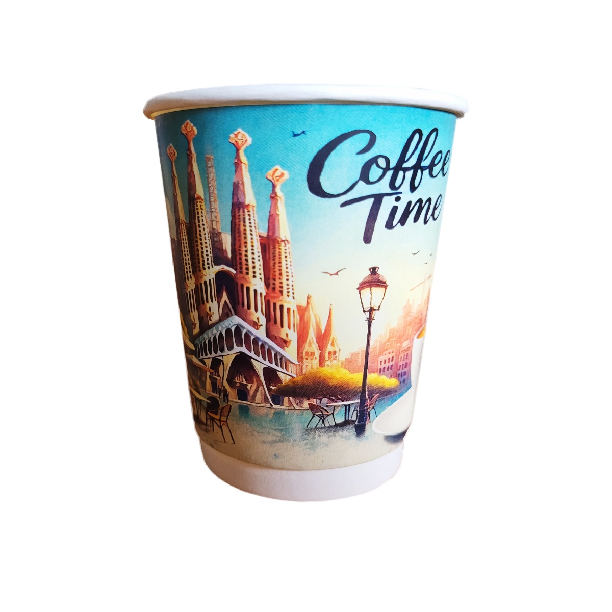 Barcelona Double Wall pahare carton 8oz set 25 buc
