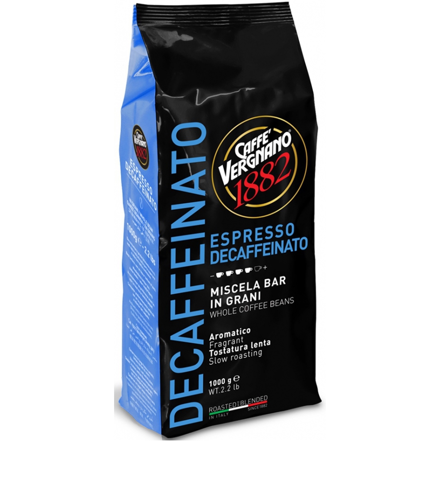 cafea boabe vergnano espresso decaffeinato 1kg Cafea Espresso Italiano