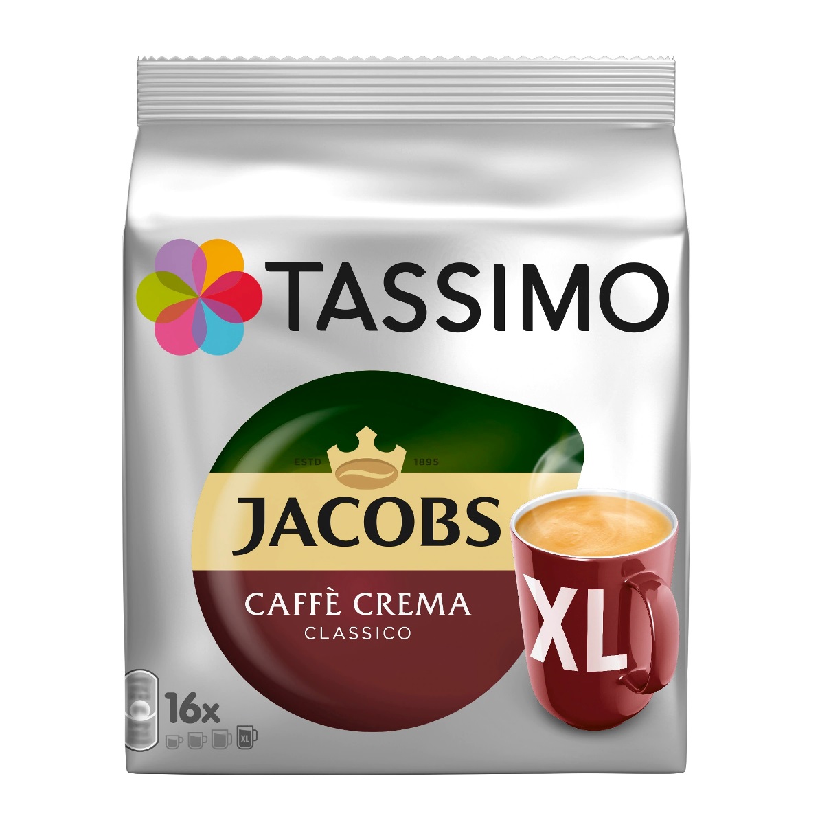 Capsule Tassimo Jacobs Caffe Crema Classico XL 16 buc