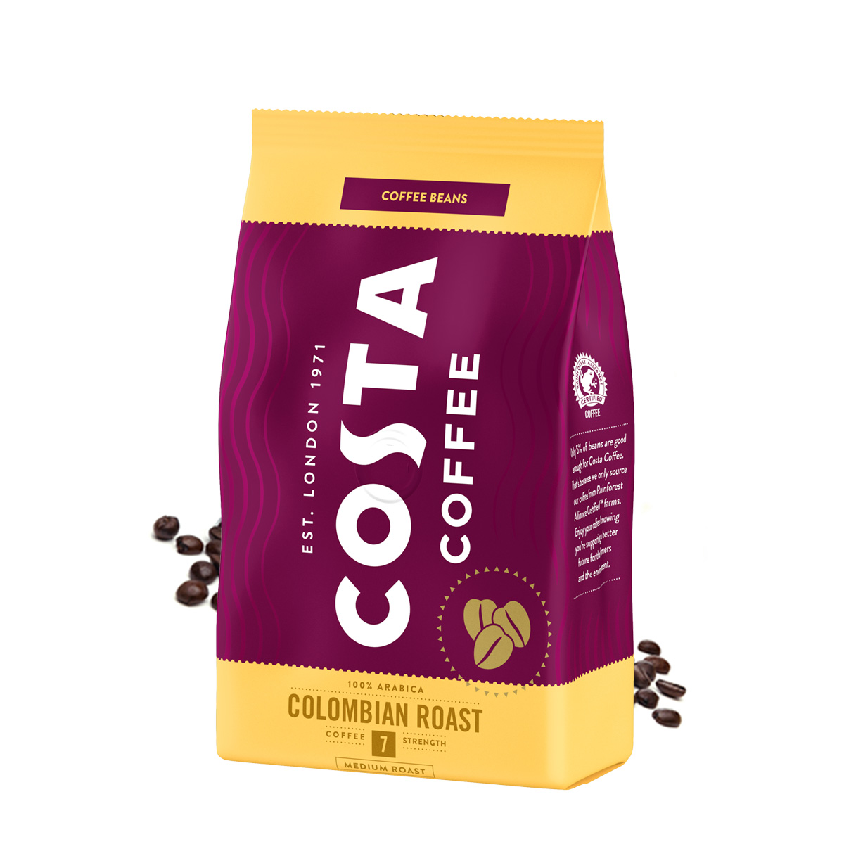 Costa colombian roast cafea boabe 500g