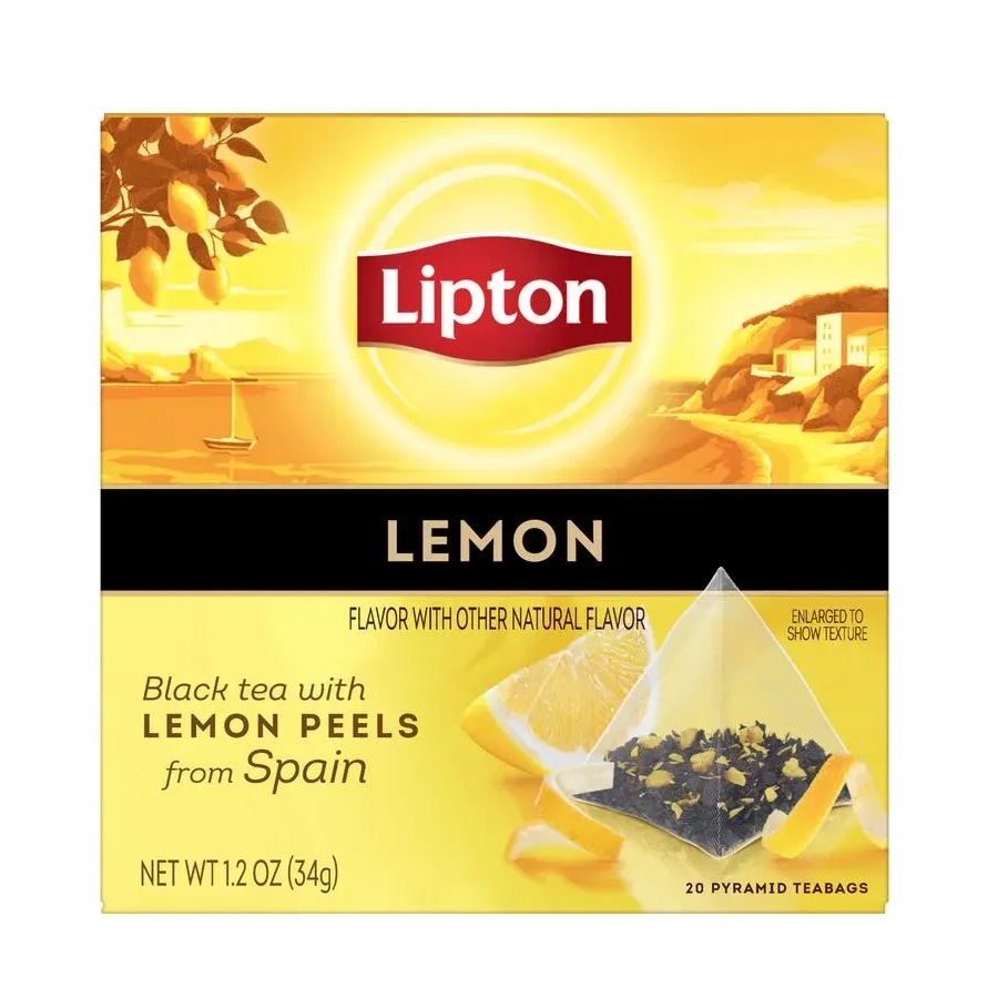 Lipton Lemon Black Tea ceai piramida 20 buc