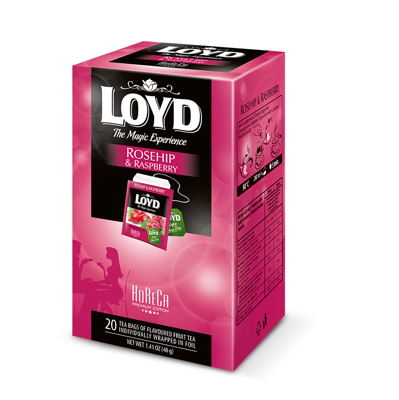 Loyd rosehip-raspberry horeca ceai plic 20 buc