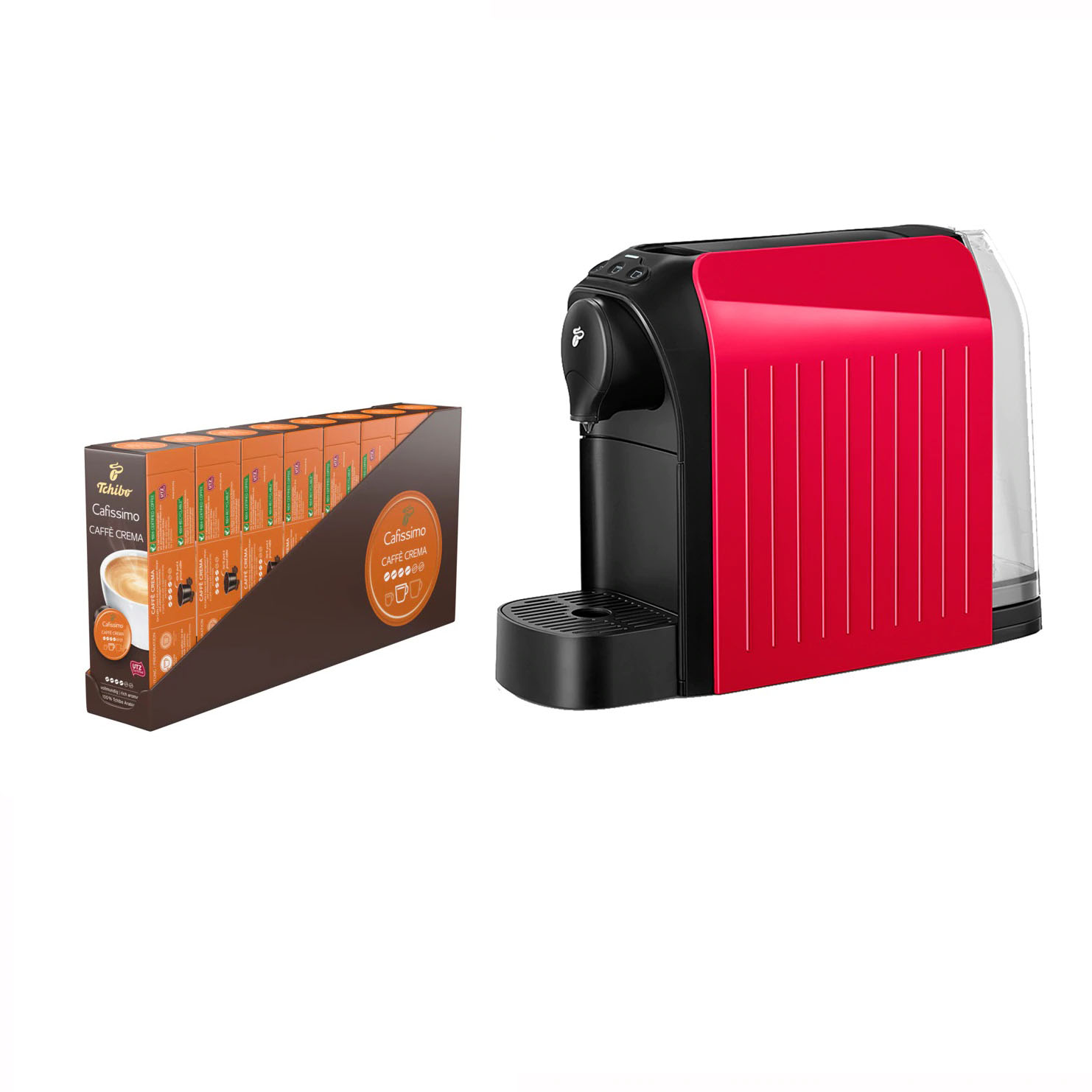 Pachet espressor tchibo cafissimo easy red si 80 capsule caffe crema rich aroma