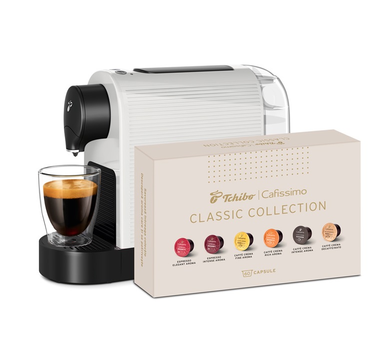 Espressor Tchibo Cafissimo Pure Plus White si cadou 60 capsule