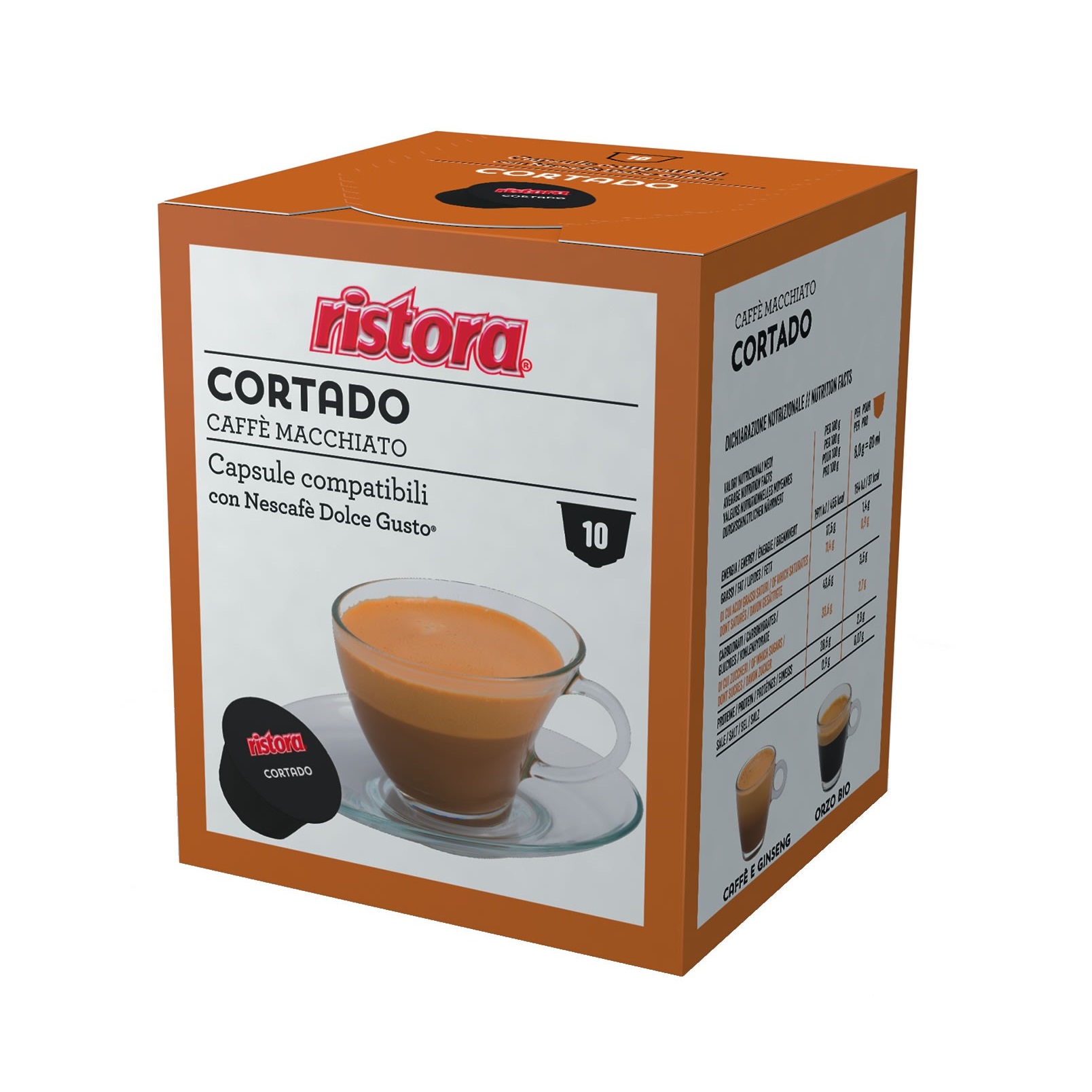 Ristora Cortado capsule compatibile Nescafe Dolce Gusto cutie 10 buc