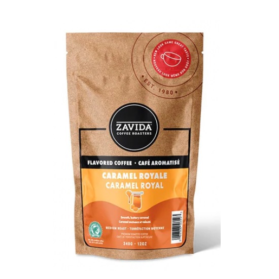 Zavida Caramel Royale cafea boabe cu aroma de caramel 340g