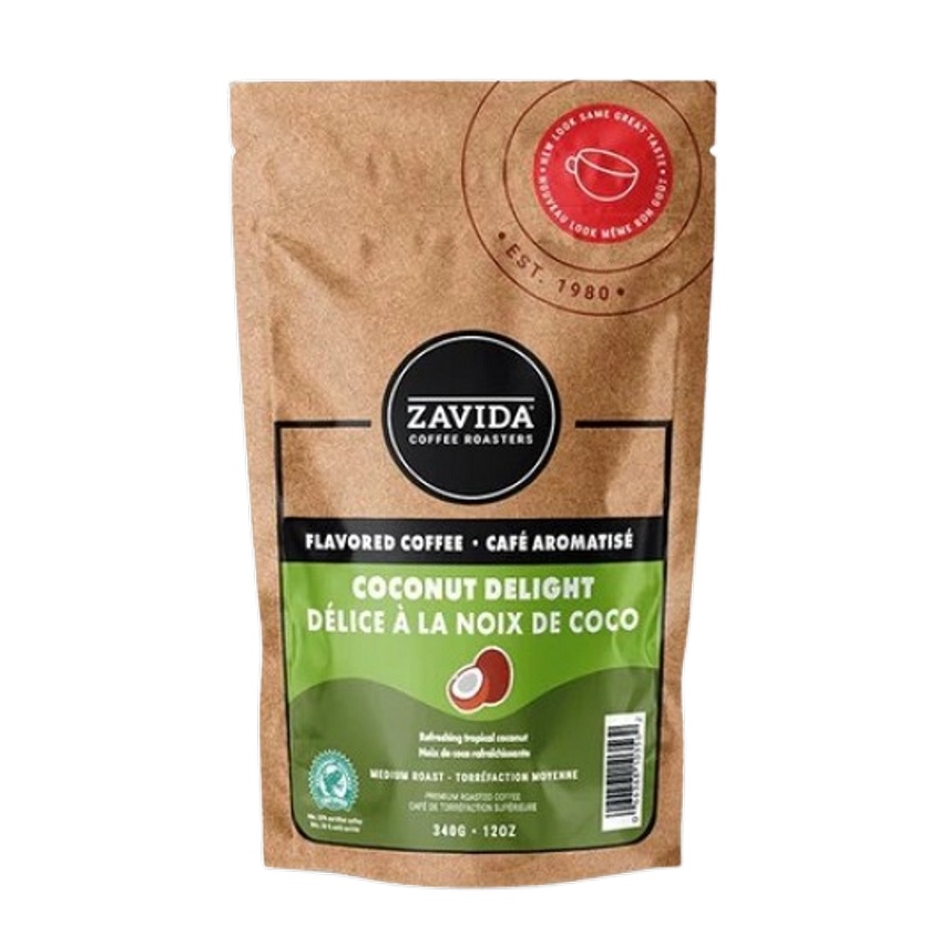 Zavida Coconut Delight cafea boabe cu aroma de cocos 340g