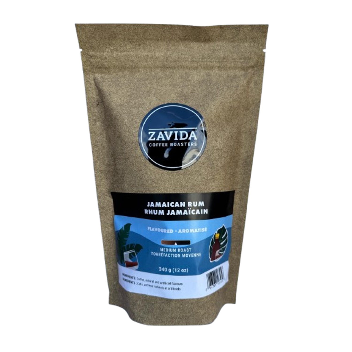 Zavida Jamaican Rum cafea boabe cu aroma de rom 340g