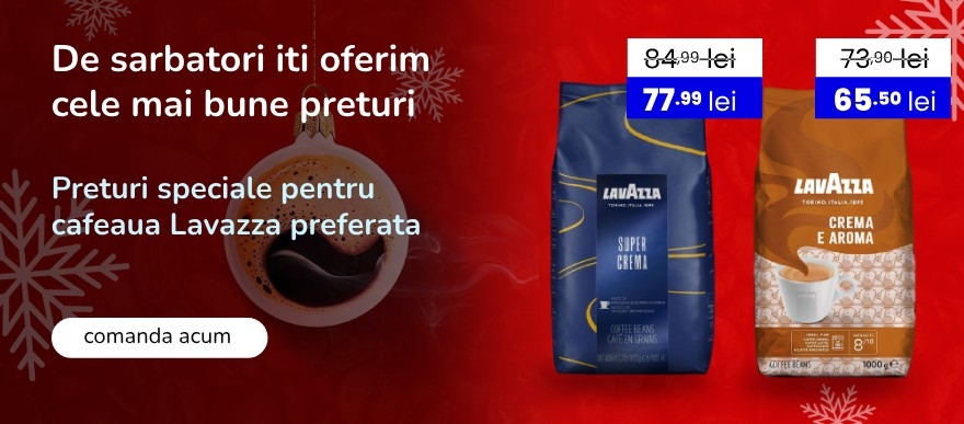 De sarbatori te bucuri de cele mai bune preturi la cafea Lavazza